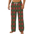 thumbnail image 1 of Christmas Pajamas Pants for Men Xmas Graphic Flannel Casual Loose Drawstring Elastic Waist Lounge Pants with Pockets (L, Red), 1 of 4