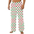 thumbnail image 1 of Christmas Pajamas Pants for Men Xmas Graphic Flannel Casual Loose Drawstring Elastic Waist Lounge Pants with Pockets (XL, White), 1 of 4