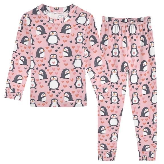Christmas Pajamas Penguin Cute Comfortable Cotton Two-piece Christmas Pajamas Set