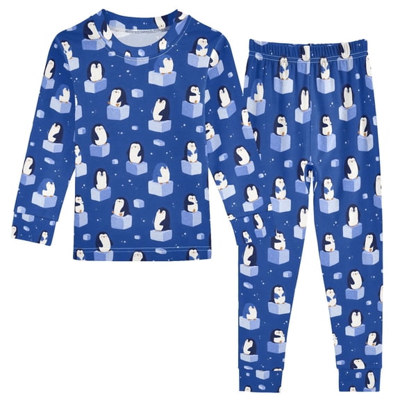 Christmas Pajamas Penguin Winter Cute Comfortable Cotton Two-piece Christmas Pajamas Set