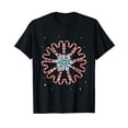 thumbnail image 1 of Christmas Pajamas Snow Snowflake Xmas Gift Candy canes T-Shirt, 1 of 5