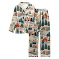 thumbnail image 1 of Christmas Pajamas Women's Christmas Printed Pajama Set Festive Long Pants & Top Combo, 1 of 5