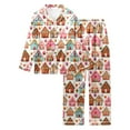 thumbnail image 1 of Christmas Pajamas Women's Christmas Printed Pajama Set Festive Long Pants & Top Combo, 1 of 5