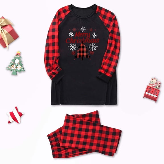 Christmas Pajamas for Family - Christmas Family Matching Pajamas Long Sleeve Pants Sleepwear Sets for Holiday