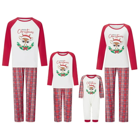 Christmas Pajamas for Family Christmas Pjs Matching Sets for Adults Kids Baby Dog Holiday Xmas Sleepwear Set