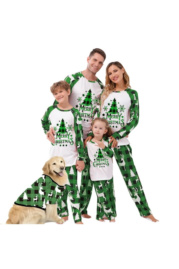 Christmas Pajamas for Family Christmas Pjs Matching Sets for Adults Kids Baby Dog Holiday Xmas Sleepwear Set
