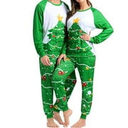 JXXIATANG Christmas Pajamas for Family Christmas Tree Matching Pjs Set Sleepwear Xmas Holiday Jammies Loungewear