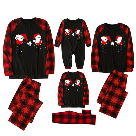 Christmas Pajamas for Family Christmas Tree Print Pajamas Buffalo Plaid Reindeer Xmas Pjs Clothes Sleepwear Pajama Sets Womens Pajama Sets