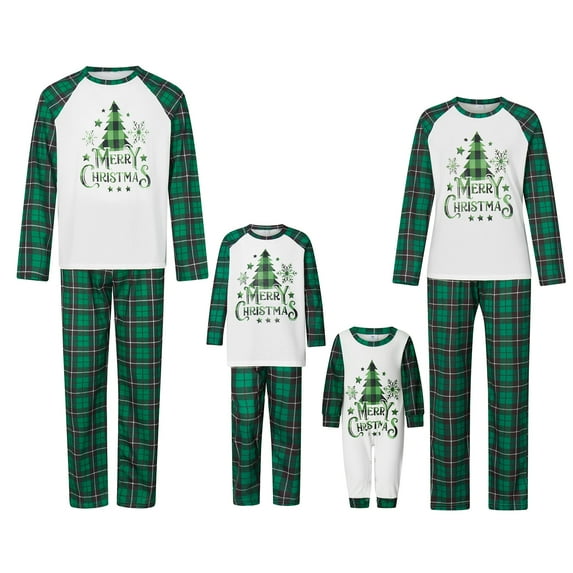 Christmas Pajamas for Family Family Matching Outfits Xmas Long Sleeve Family Jammies Matching Holiday Pajamas