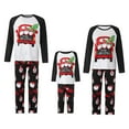 thumbnail image 1 of Christmas Pajamas for Family Gnome Car Letter Print Long Sleeve T-Shirt Trousers Xmas Pajamas Sleepwear Set, 1 of 10