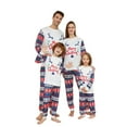 thumbnail image 1 of Christmas Pajamas for Family Long Sleeve Letter Print Tops + Snowflake Trousers Set Winter Sleepwear, 1 of 10