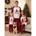 thumbnail image 1 of Christmas Pajamas for Family Long Sleeve Plaid Tree Print Tops + Pants Set Winter Sleepwear, 1 of 8