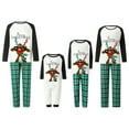thumbnail image 1 of Christmas Pajamas for Family Long Sleeve Sunglasses Reindeer Print Tops + Pants Set Winter Sleepwear, 1 of 10