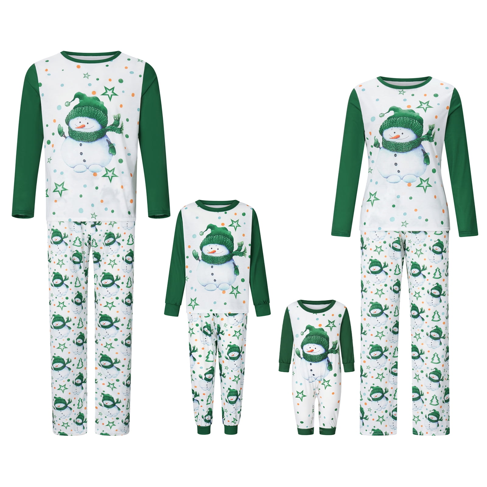Christmas Pajamas for Family Matching Cute Long Sleeve Couples Soft ...