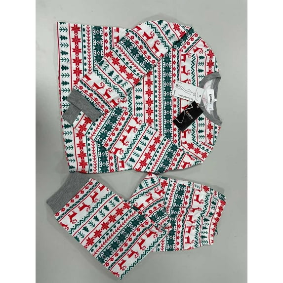 Christmas Pajamas for Family, Matching Family Christmas PJs Sets Elk Tree Printed Sleepwear(Child,3T-10T)
