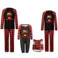 thumbnail image 1 of Christmas Pajamas for Family Matching PJ's Sets with Letter and Printed Long Sleeve Tee and Bottom, 1 of 4