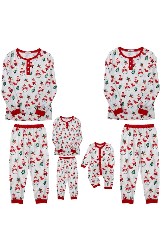 Christmas Pajamas for Family Matching Pjs Set Classic Xmas Clothes for Teens Womens Mens