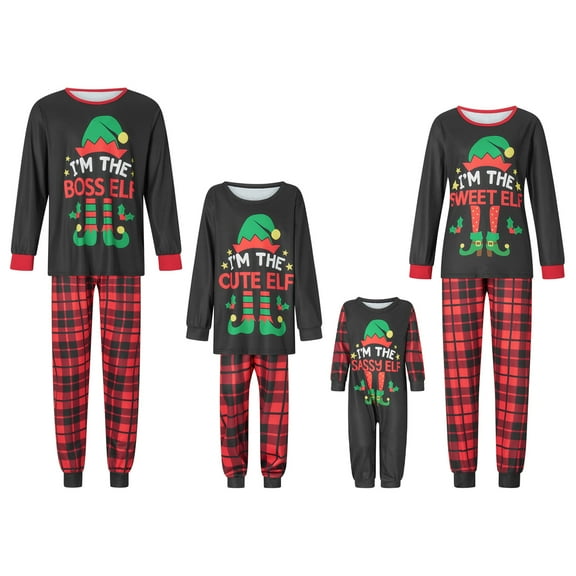 Christmas Pajamas for Family Matching Sets Xmas Holidays Sleepwear Christmas PJs for Adults Men Women Baby Kids