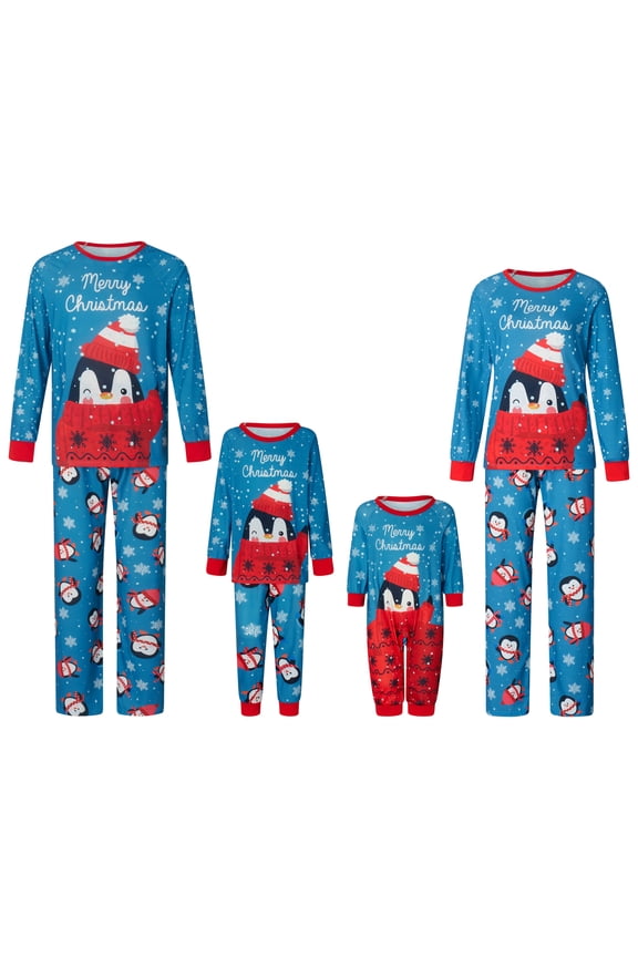 Christmas Pajamas for Family PJS Matching Sets Cotton Two Piece Pajamas Sets Top and Pants Funny Prints Sleepwear