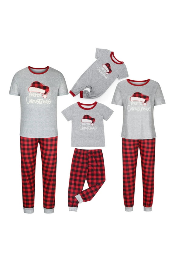 Christmas Pajamas for Family Red Striped Jammies Holiday Cotton Pjs Clothes Xmas Family Christmas Pajamas Matching Sets Womens Pajama Sets