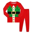 thumbnail image 1 of Christmas Pajamas for Kids Santa Pajamas Holiday Long Sleeve Crew Neck Sleepwear 5-6 Years Boy Pajamas, 1 of 3