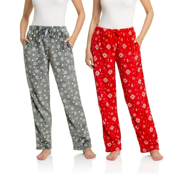 Christmas Pajamas for Women – Cute Fleece Pajama Pants - 2 Pack