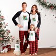 thumbnail image 1 of Christmas Pajamas with Red Plaid Pants and Black Sleeve Tops for the Whole Family, Sizes NB to 6XL with Pet Outfit, 1 of 7