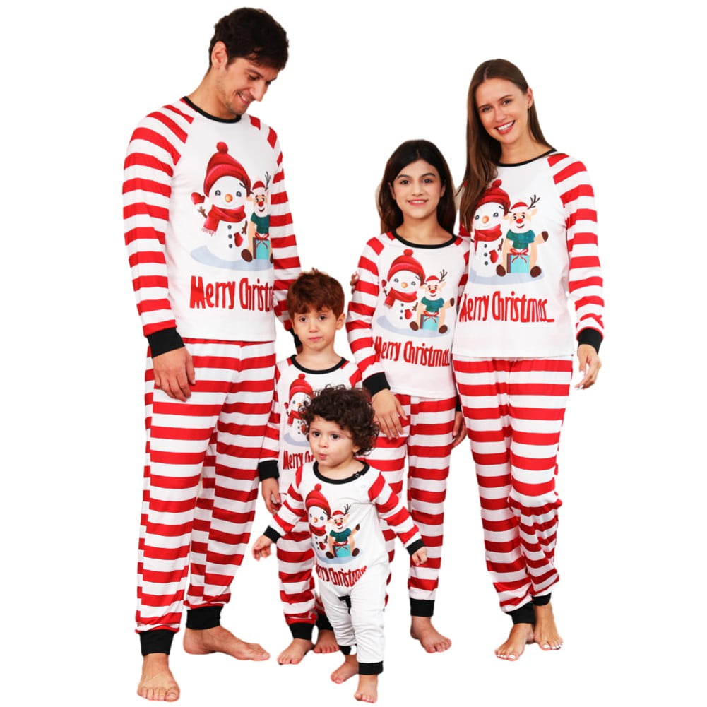 Christmas Pajams Set Family Matching Women and Men Long sleeve ...