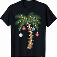 thumbnail image 1 of Christmas Palm Tree Light Hawaiian Tropical Holiday Cheer T-Shirt, 1 of 7