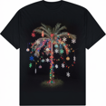thumbnail image 1 of Christmas Palm Tree Tropical Xmas Beach Florida Hawaiian T-Shirt, 1 of 5