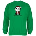 thumbnail image 1 of Christmas Panda Santa Claus Cute Mens Sweatshirt Irish Green SM, 1 of 1