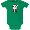 thumbnail image 1 of Christmas Panda Santa Claus Cute Soft Baby One Piece Kelly Green 0-3 M, 1 of 1