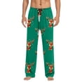 thumbnail image 1 of Christmas Pants Men Elastic Waist Relaxed Fit Casual Pants Bottoms Xmas Reindeer Print Gifts Loose Fit 2025 Winter Mens Sleepwear Pajamas Light Green XXXL, 1 of 4