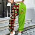 thumbnail image 1 of Christmas Pants for Women High Waisted Baggy 2024 Cinch Bottom Sweatpants Gym Jogger Holiday Petite Lounge Pants 01-Army Green L, 1 of 4