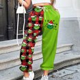 thumbnail image 1 of Christmas Pants for Women High Waisted Baggy 2024 Cinch Bottom Sweatpants Gym Jogger Holiday Petite Lounge Pants 04-Fluorescent Green XL, 1 of 4