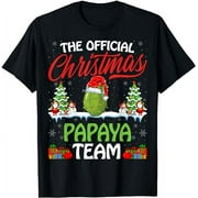 Christmas Papaya Team - Papaya Wearing Santa Hat Xmas T-Shirt