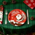 thumbnail image 1 of Christmas Paper Plates, 7 Inch Disposable Dinner Plates, 10 Pack Santa Claus Design for Holiday Party, 1 of 6