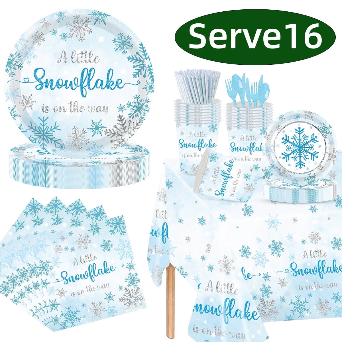 Christmas Paper Plates Christmas Tableware Dinnerware Christmas Party Supplies Disposable Plates Napkins Cups Cutlery Tablecloth Serve 16 Design1