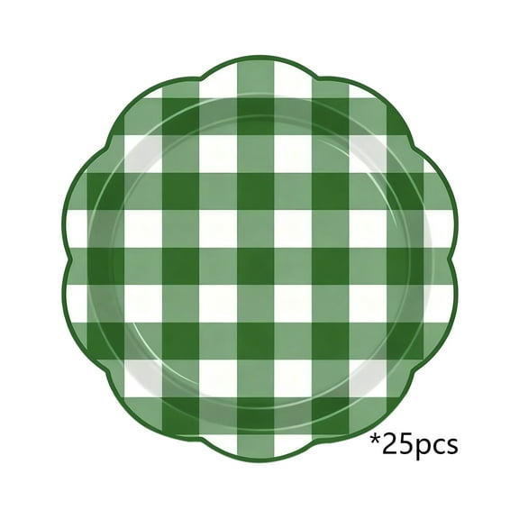 Christmas Paper Plates Set – 25 Pcs Disposable Party Plates, Food-Grade Tableware for Holiday Dinner, Birthday, or Festive Events, 7 in