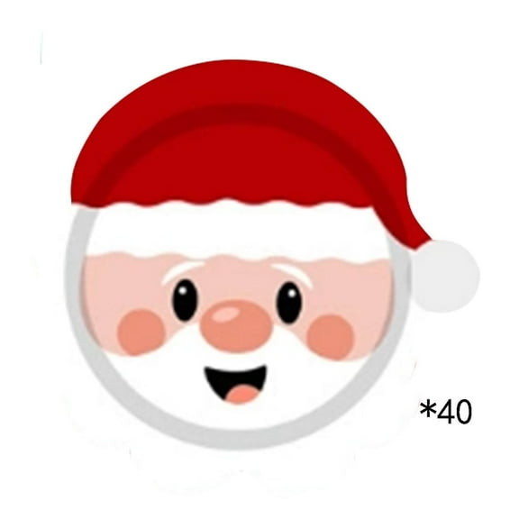 Christmas Paper Plates Set, 40pcs Disposable Party Plates - 9" Cute Santa Plates Disposable Tableware Set for Christmas Dinner & Dessert Xmas Party Decorations