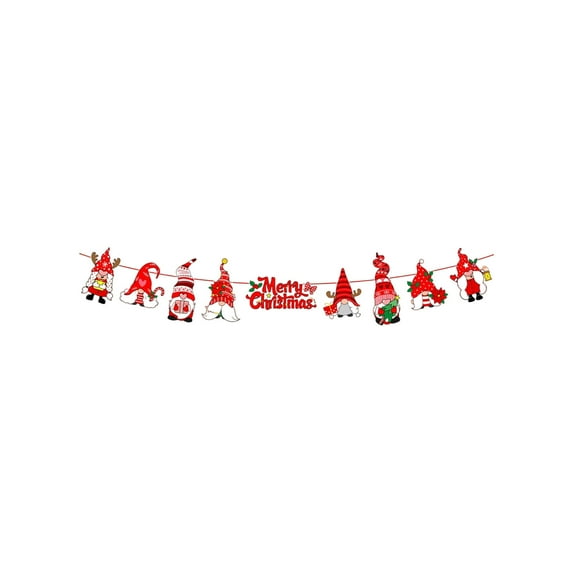 Christmas Party Banner Garland – Colorful Paper Letter Hanging Decoration with Santa, Snowman, Tree – Merry Christmas Garland for Home, Office, Classroom, Holiday Party