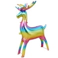 thumbnail image 1 of Christmas Party Decoration, Aluminum Foil Balloon, Standing Deer Shaped Inflatable Ornament, Multi-Color Gold Durable Lightweight Festive Home Decor, 1 of 7