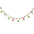 thumbnail image 1 of Christmas Party Decoration Banner Red Green Pom Garland Wall Hanging Flag Indoor Outdoor Fireplace Ornament Banner New Year Decor, 1 of 6