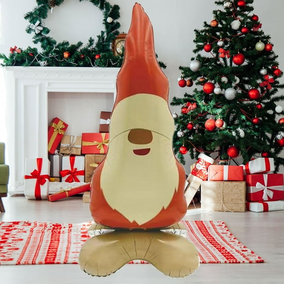 Christmas Party Decorations, Inflatable Christmas Reindeer Aluminum Balloon Matte Finish Holiday Balloon Decoration for Home Store Event Party Supplies