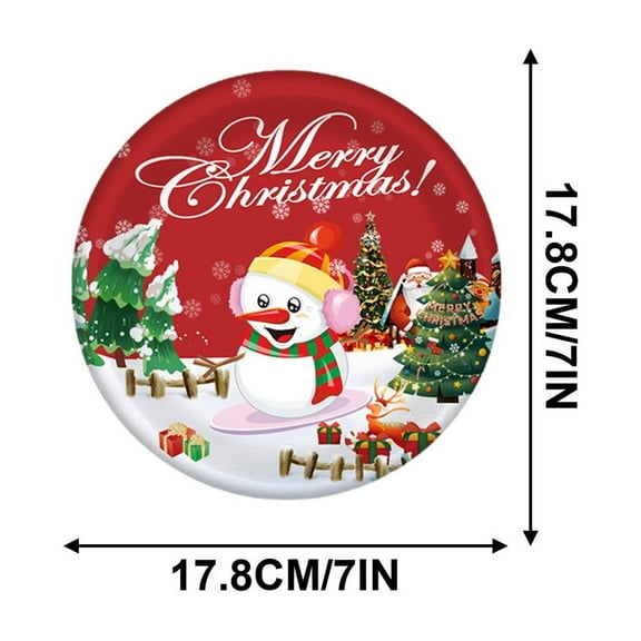 Christmas Party Decorations, Snowman Paper Cups, Paper Plates, Knives, Forks, Spoons, Holiday Party Tableware for Xmas, New Year, and Seasonal Gatherings