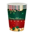 thumbnail image 1 of Christmas Party Disposable Tableware Set – 32PCS Paper Cups – Holiday Theme Banquet Set for Winter & New Year Celebrations, 1 of 5
