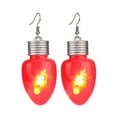 thumbnail image 1 of Christmas Party Earrings - Luminous Light Up Bulb Tree Earrings for Holiday Celebrations - Flashing Festive Accessories for Christmas Party, 1 of 9