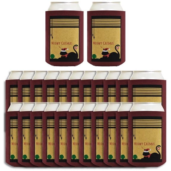 Christmas Party Favors Meowy Catmas Christmas Cat 24-Pack Can Drink Thermocoolers Party Pack