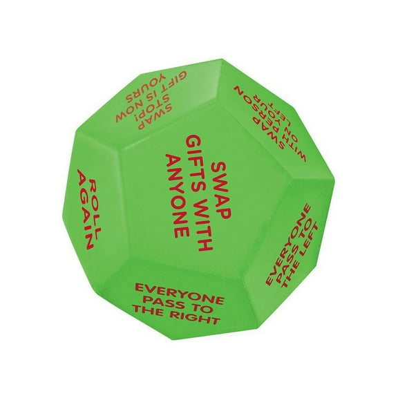 Christmas Party Game Oversized Exchange Dices with 12 Unique Santa Designs Festive Christmas Swap Game Dices