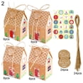 thumbnail image 1 of Christmas Party Gift Boxes Set - 24 Pieces Gingerbread House Design Craft Paper Candy Boxes for Xmas Assortment and Advent Calendar, Version B, 1 of 5